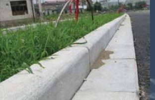 Curbstone made from upcycled coal waste material